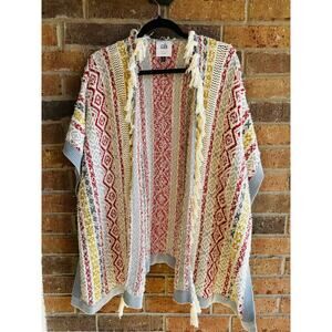 Cabi Love Multi-Colored Pattern Short Sleeved Cardigan